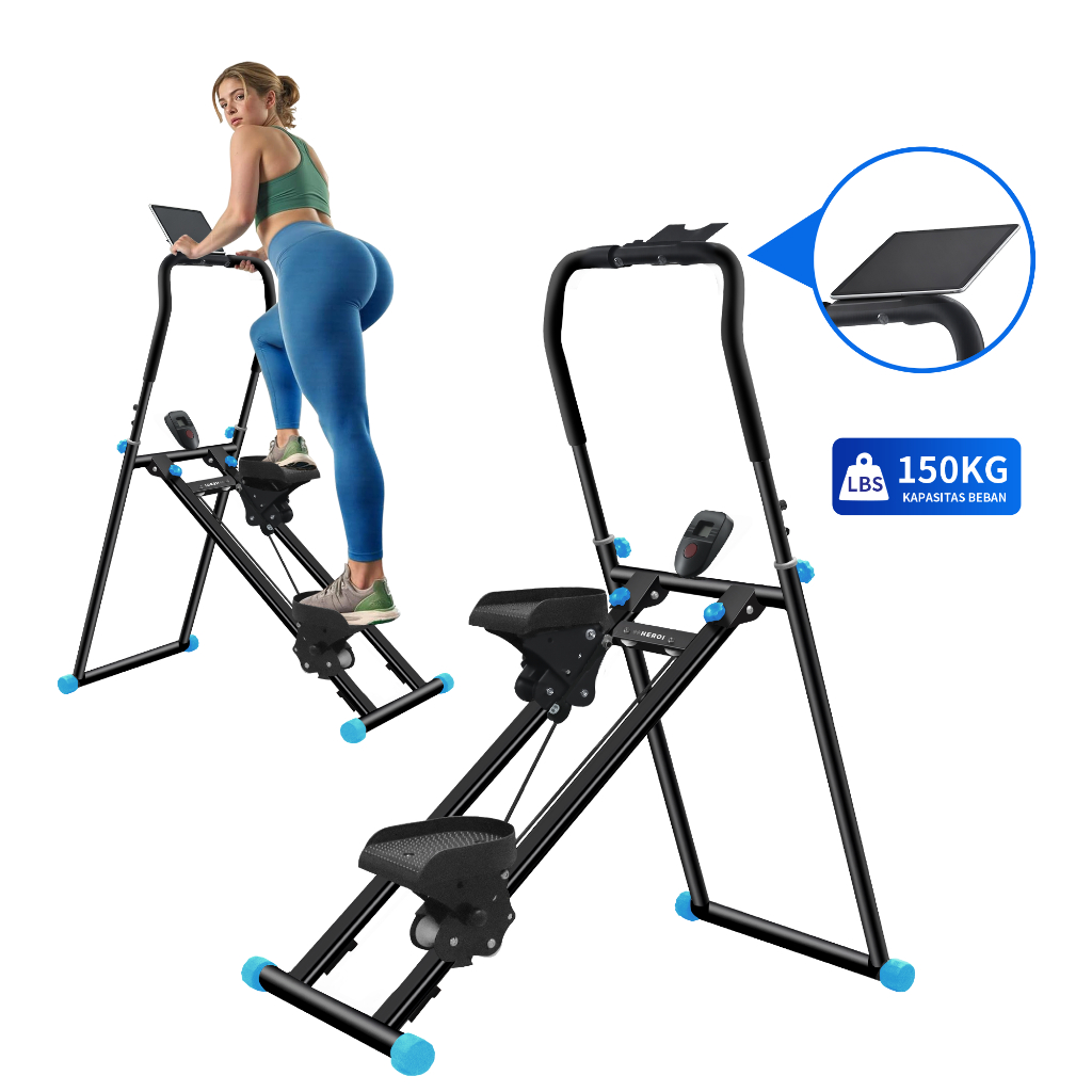 HEROI Escalador Silencioso - Modeladora de Glúteos, Suporta Até 150kg+ 3 Níveis de Inclinação em Oferta na Shopee