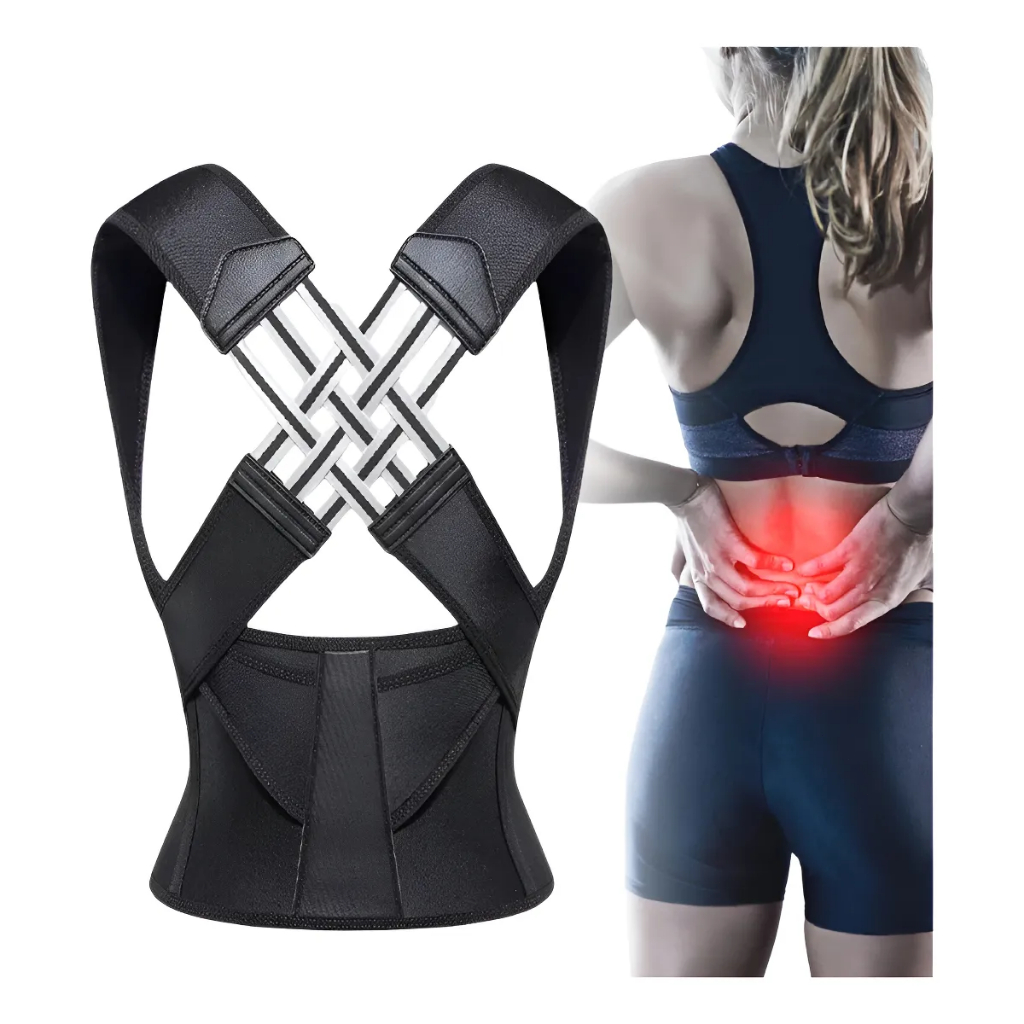 Cinta Corretor Postural Ortopédico Invisível Ajustável Coluna Lombar Feminino Masculino em Oferta na Shopee