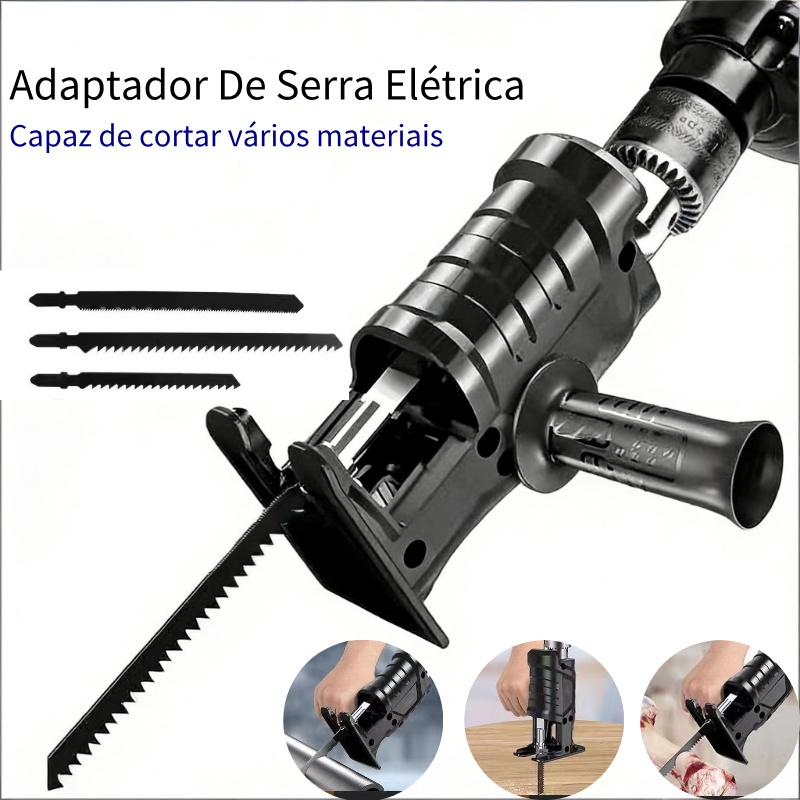 Kit Adaptador de Serra Elétrica Tico Tico Sabre para Furadeira  Ferramenta de Corte p/ Madeira em Oferta na Shopee
