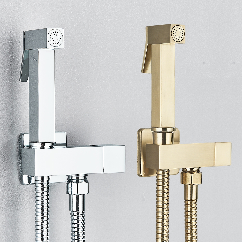 Kit De Ducha Higiênica 100% Aço Inoxidável Para Banheiro,Montado Na Parede Com 1.20m Mangueira, 1/2 em Oferta na Shopee