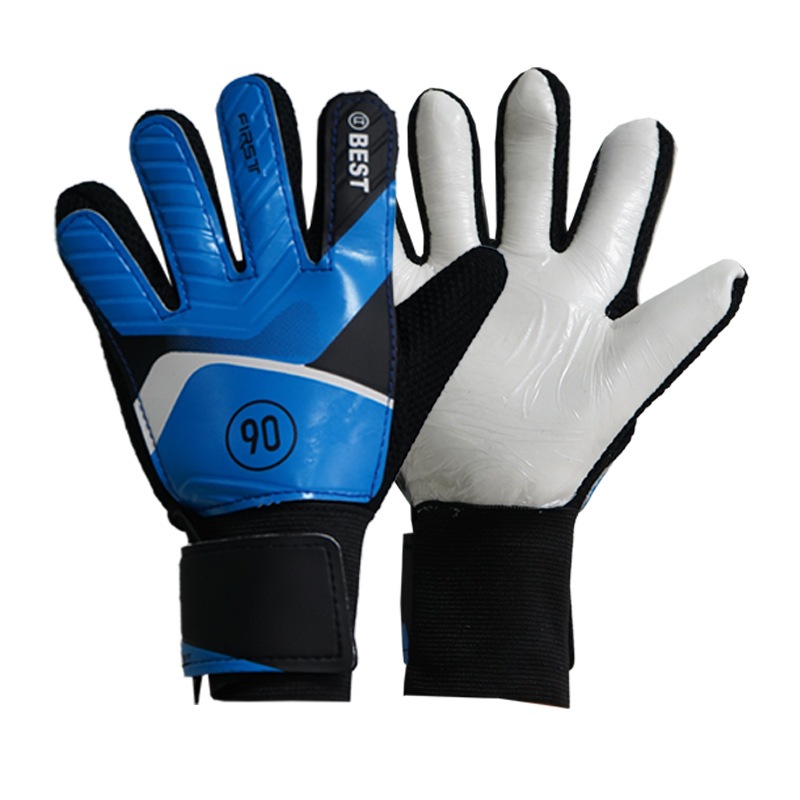 Luvas Goleiro Crianças Futebol Látex Anti-Deslizantes com Amortecimento Anti-Colisão