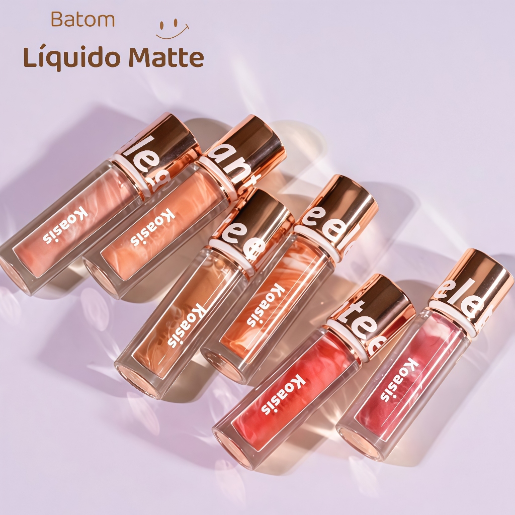 Koasis Batom Líquido Matte Super à Prova d'Água Super Colorido e Elegante com Acabamento Aveludado e Textura Não Pegajos em Oferta na Shopee