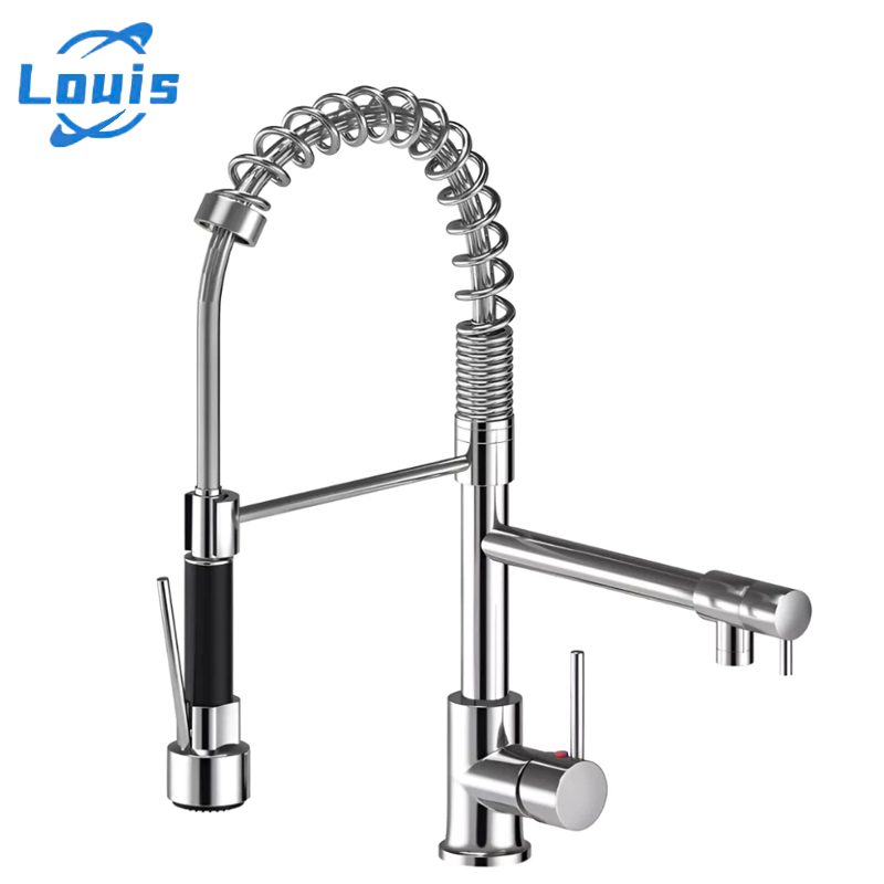 Louis Torneira Cozinha Gourmet Monocomando Com Spray Extensor Prata superior Tubo de água flexível para ajustar em Oferta na Shopee