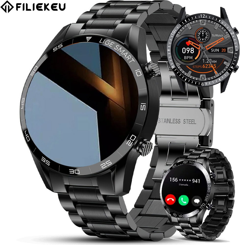 FILIEKEU smartwatch relogio pulseira smartwatch à prova d'água esportivo bluetooth chamada  Relógio