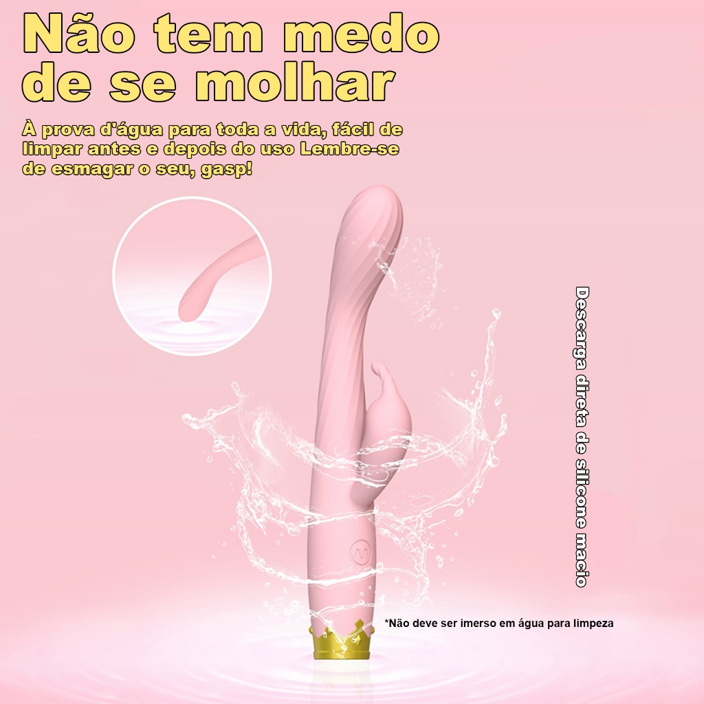 Vibrador Feminino Duplo Ponto G, Portátil, Alta Frequência, Silencioso, Brinquedo de Massagem