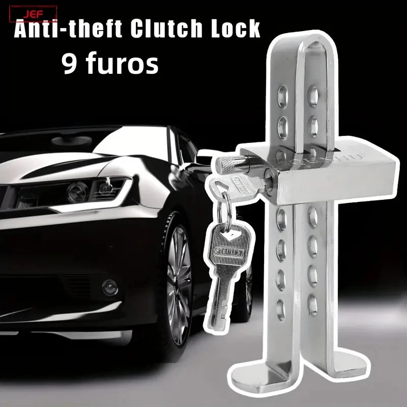 Acelerador Antirroubo para Veículo Universal Inoxidável /Cadeado de Bloqueio para Pedal de Freio