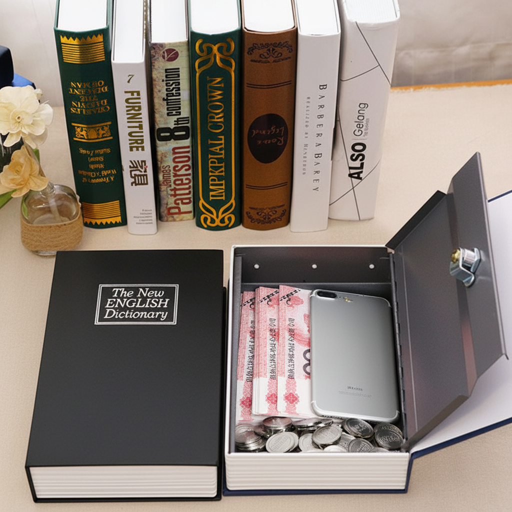 Cofre Camuflado Forma De Livro Dicionário Com Chave，Três Tamanhos Disponíveis