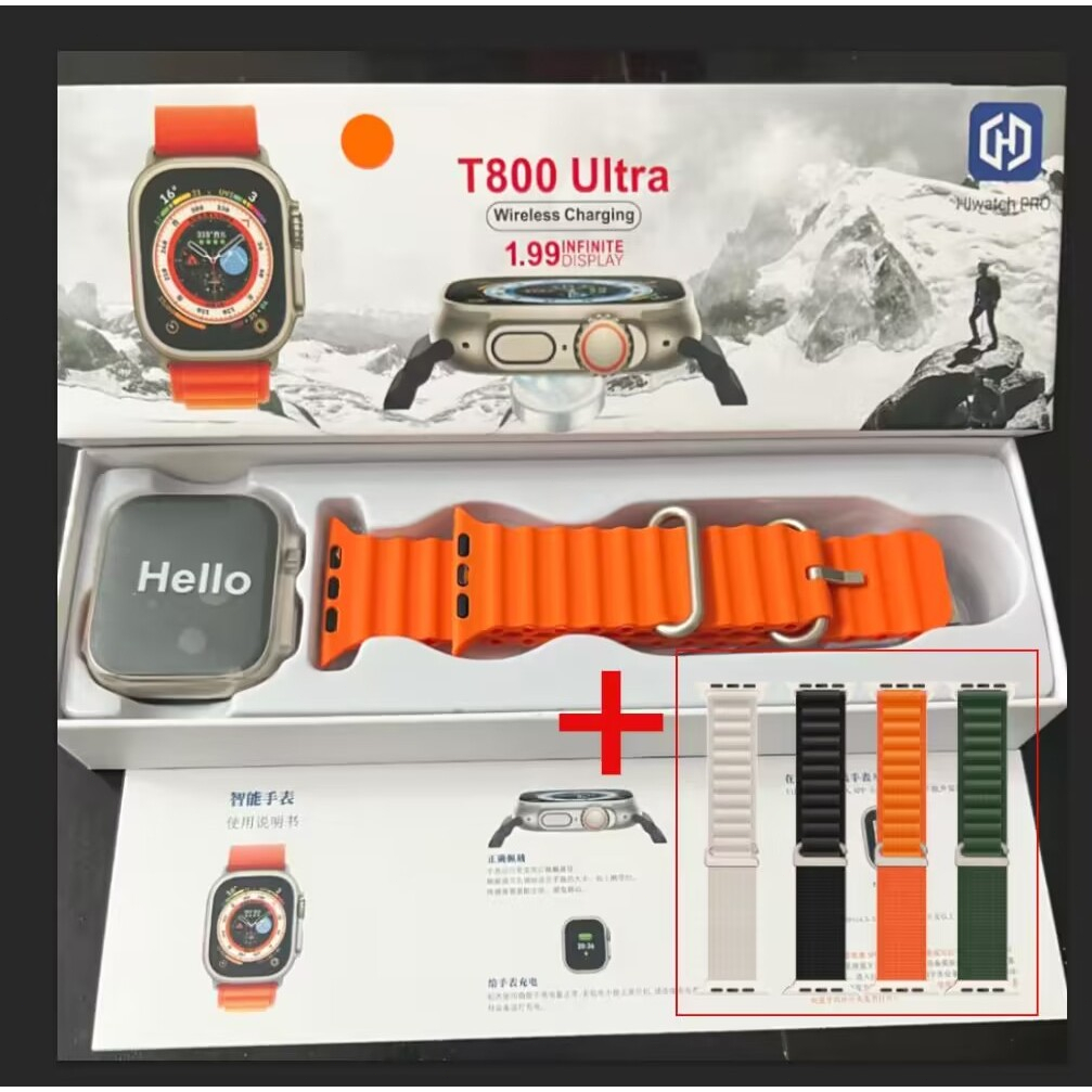 2026 Nova Série 8 Relógio T800 Ultra Smart Watch NFC Esportivo Sem Fio À Prova D'água