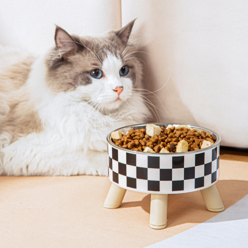 Comedouro bicho de estimação 500ml aço inoxidável para água e comida adequado para cães e gatos