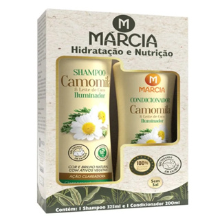 Kit Márcia Camomila e Leite de Coco Iluminador Shampoo 325ml + Condicionador 200ml em Oferta na Shopee