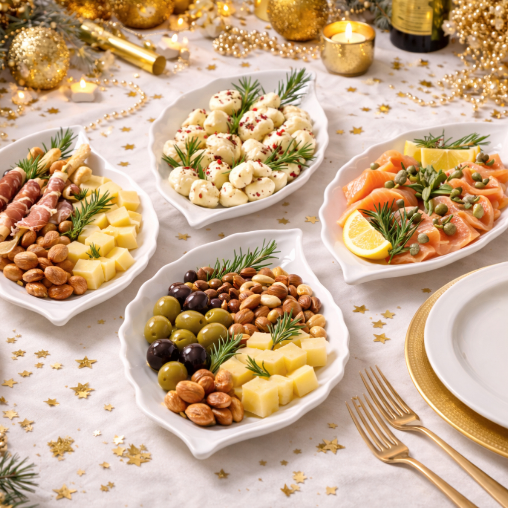 Kit 5 Petisqueira de Plástico em Formato de Folha Ano Novo em Oferta na Shopee