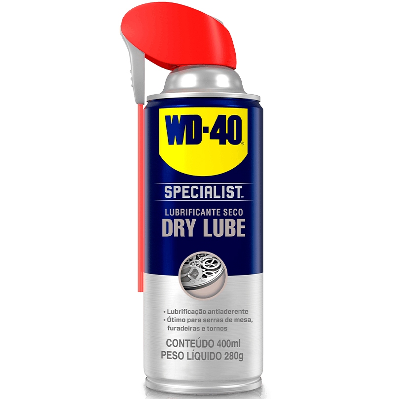 Dry Lube Seco WD-40 Specialist Spray 400ml com Aplicador Flextop