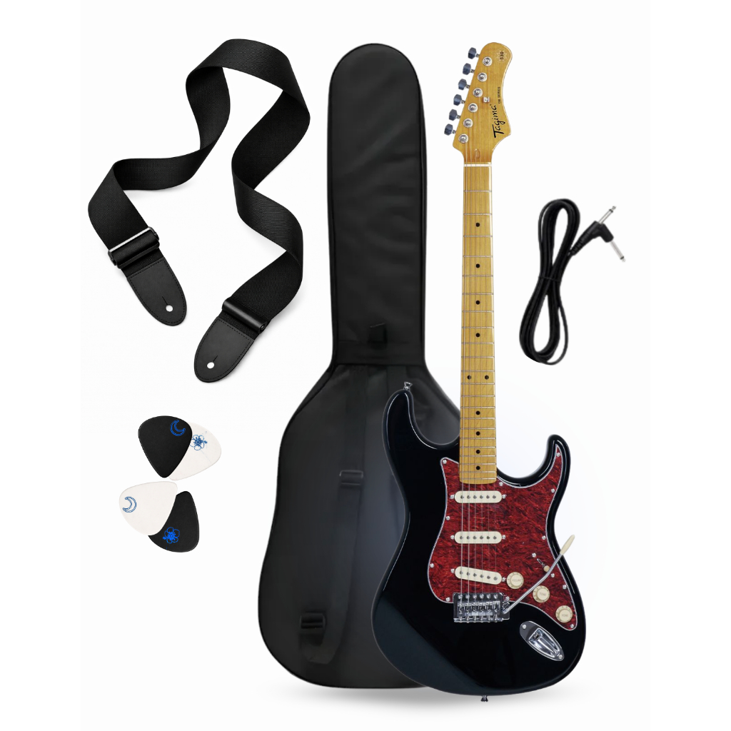 Guitarra Tagima Tg-530 Black Escala Clara Escudo TT Tw Series 3s 6c Stratocaster