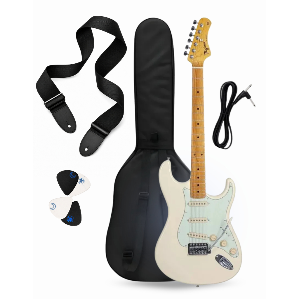 Guitarra Tagima Tg-530 OWH Off White Escala Clara Tw Series 3s 6c Stratocaster Kit