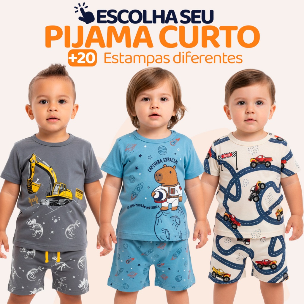 Pijama Curto Bebê Menino Confortável Roupa de Bebê para Dormir Pijama Verão Bebê Masculino do 1 ao 10 l06 em Oferta na Shopee