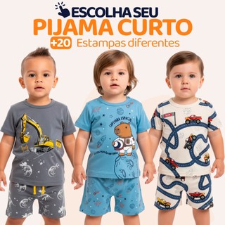Pijama Curto Bebê Menino Confortável Roupa de Bebê para Dormir Pijama Verão Bebê Masculin…