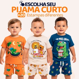 Pijama Curto Bebê Menino Confortável Roupa de Bebê para Dormir Pijama Verão Bebê Masculin…