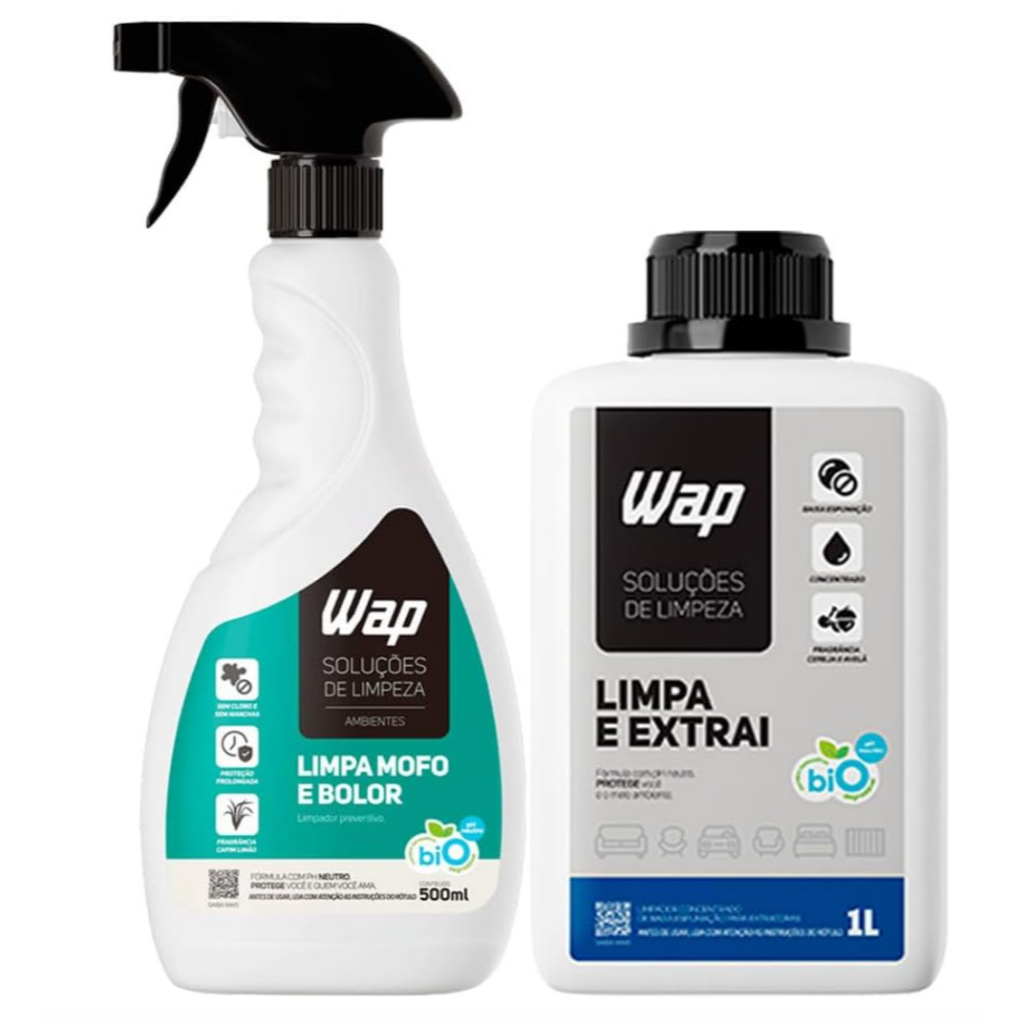 Detergente Concentrado Limpa Extrai Biodegradável Tira Mofo Estofado Carpete Sofá Seguro Infantil Pet - Wap