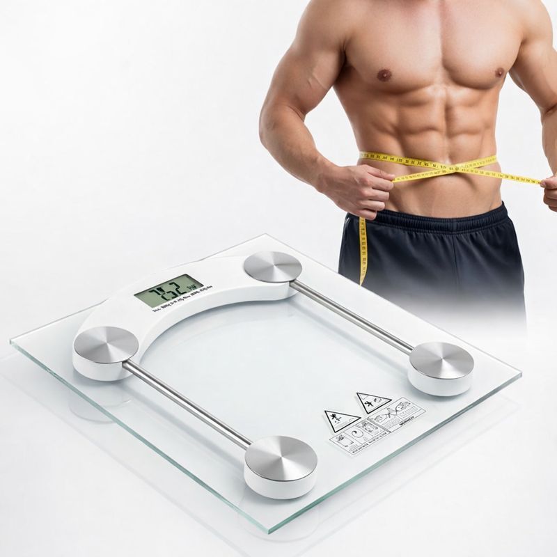 Balança Digital De Vidro até 180Kg Portátil Corporal
