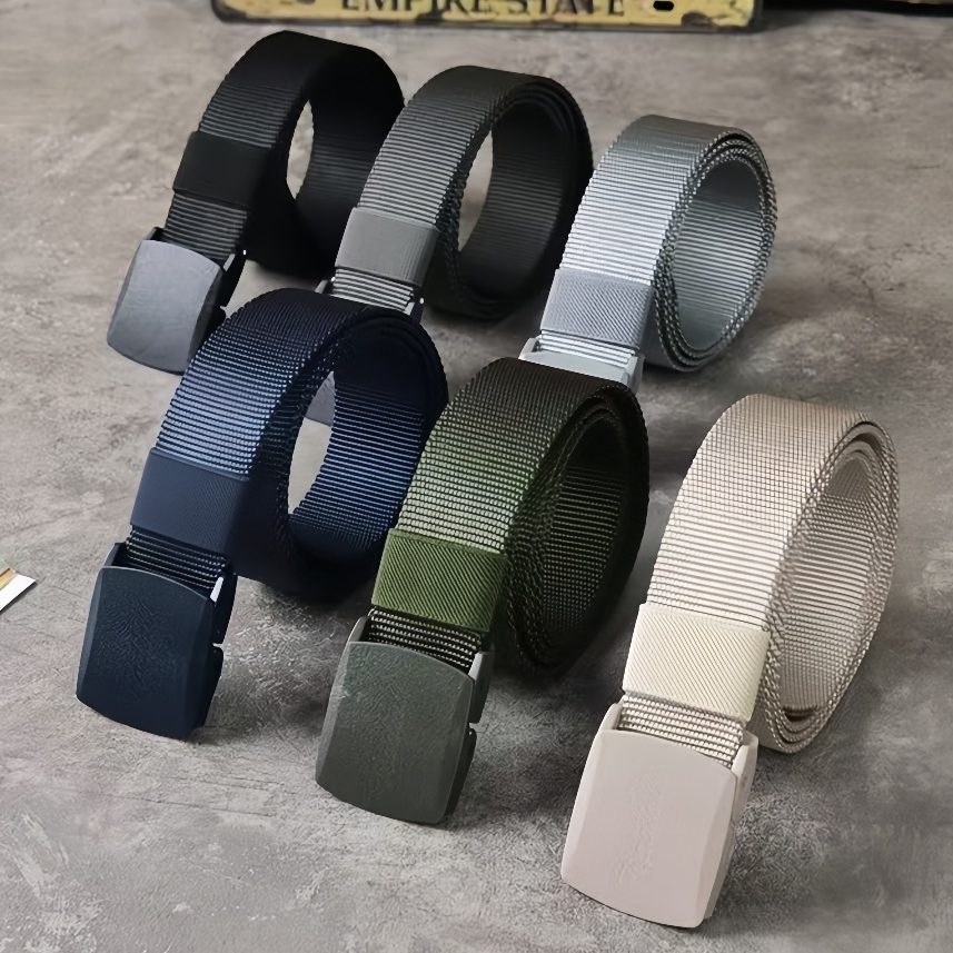 Moda Cinto Masculino Largo De Nylon Com Fivela De PVC Plástico Engate Rápido em Oferta na Shopee