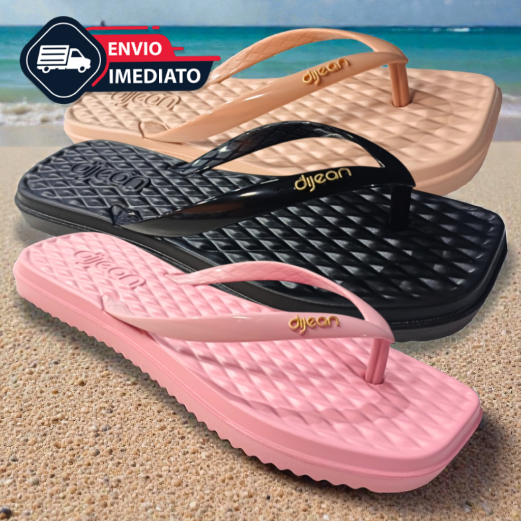 Chinelo Dijean Rasteira Feminino Sandália Macia Ortopédico Original Para Esporão Fascite Confortável