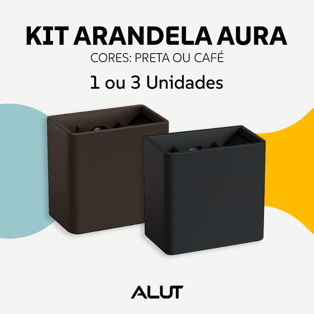 Kit Arandela 1 ou 3 Unidades Led Aura 4w 3000k Branco Quente 110v/220v Ip65 a prova d'água Preto ou Café Alut By Avant em Oferta na Shopee
