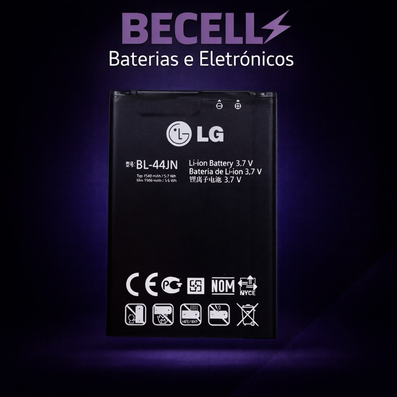 Bateria  LG Bl-44JN Para A290 P970 E400 L3 X350 P698 L5 E615 . . + NF + Entrega Direta