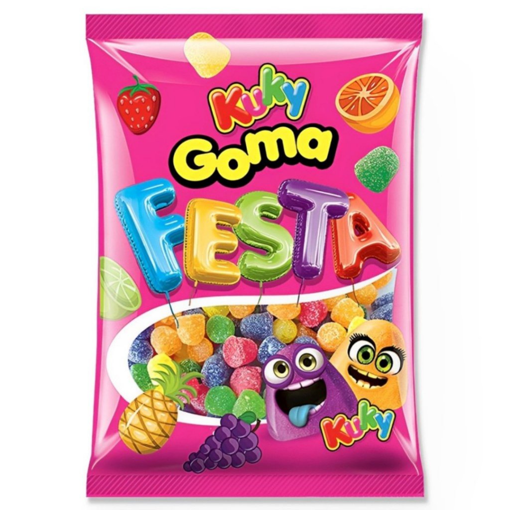 Balas De Goma Festa Sortidas 1kg - Kuky