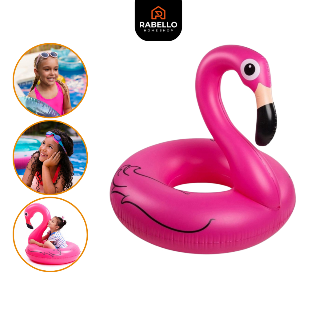 Boia Flamingo Cisne Inflável Rosa para Piscina Praia Infantil flutuante 70cm em Oferta na Shopee