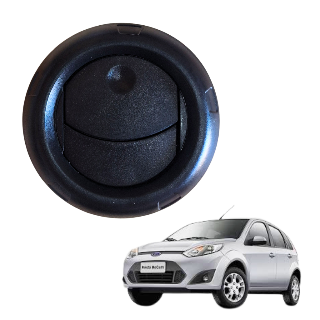 Difusor Saída Ar Ford Fiesta 2008 2009 2010 2011 2012 2013 2014 Central e Lateral Preto