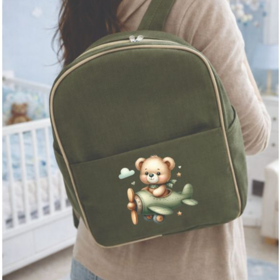 Mochila Bolsa Maternidade Mãe e Bebê Verde Musgo