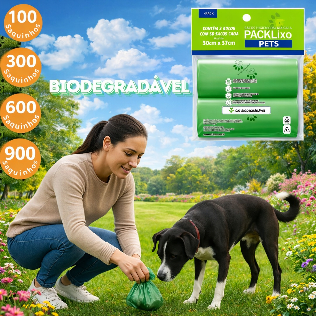 Saquinhos Higiênicos Refil Cata Caca - Biodegradável