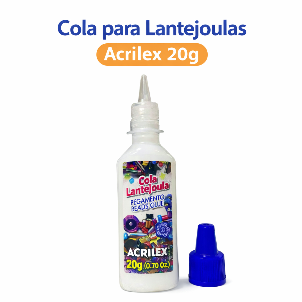 Cola para Artesanato Acrilex 20g Lantejoulas Miçangas Paetês Incolor em Oferta na Shopee