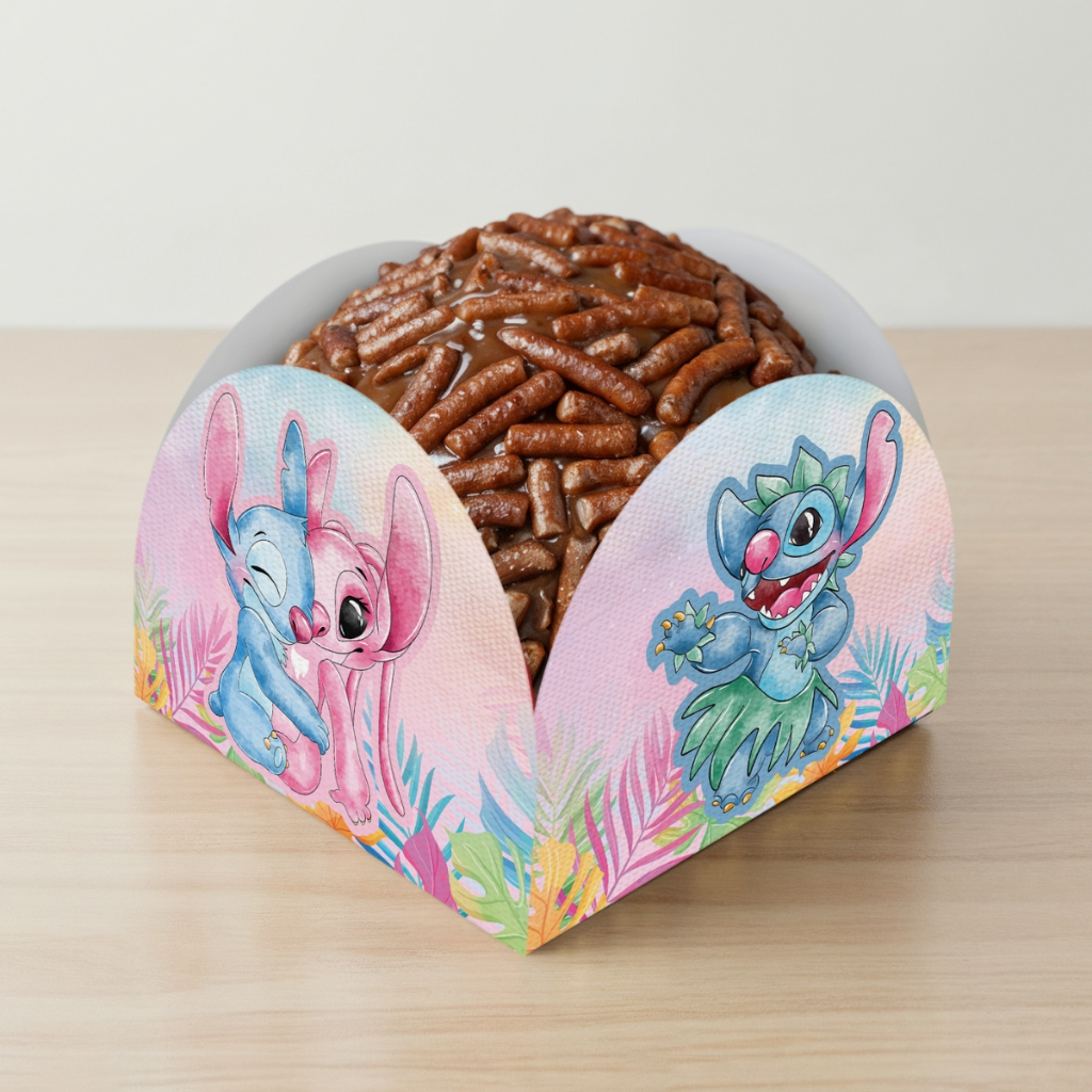 50 / 100 Forminhas Lilo e Stitch Angel Doces Docinhos Brigadeiro Festa de Aniversário Infantil Bebê
