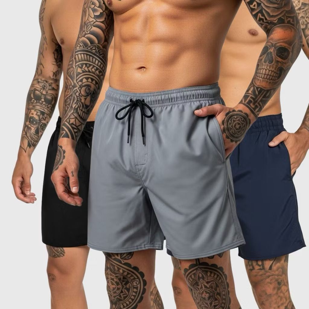 KIT COM 3 SHORT TACTEL - Qualidade Premium | Entrega Rápida | Frete Grátis