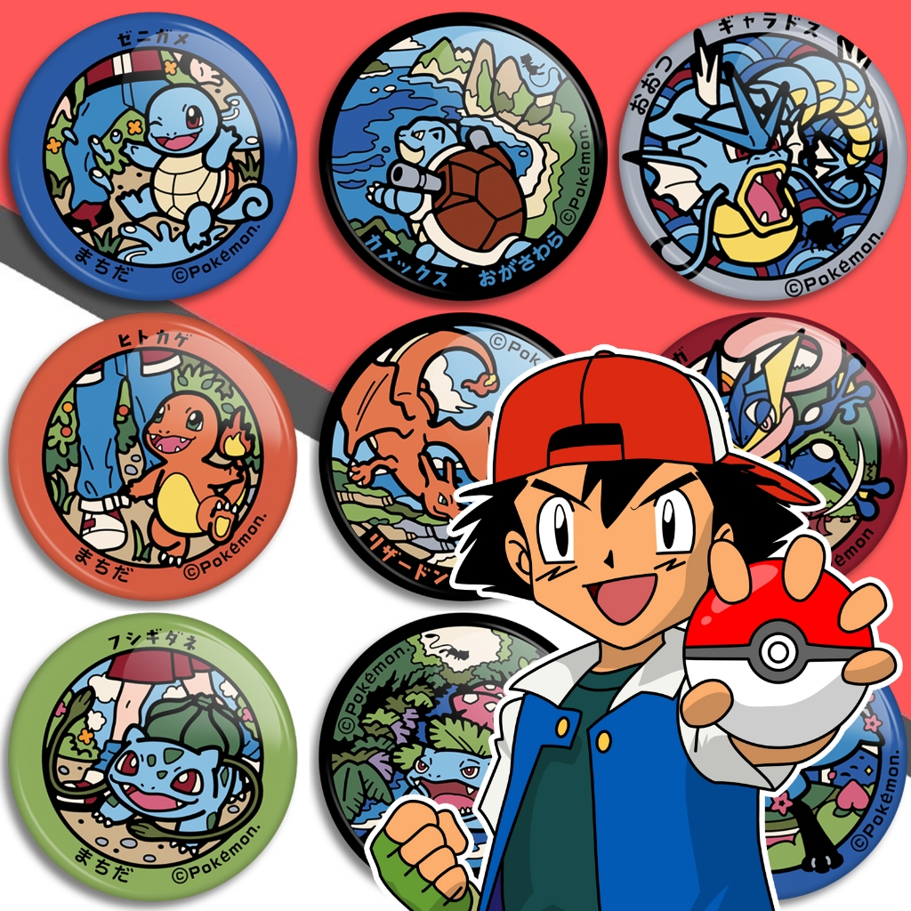 botons pokemon broches pokemons kits pins buttons em Oferta na Shopee