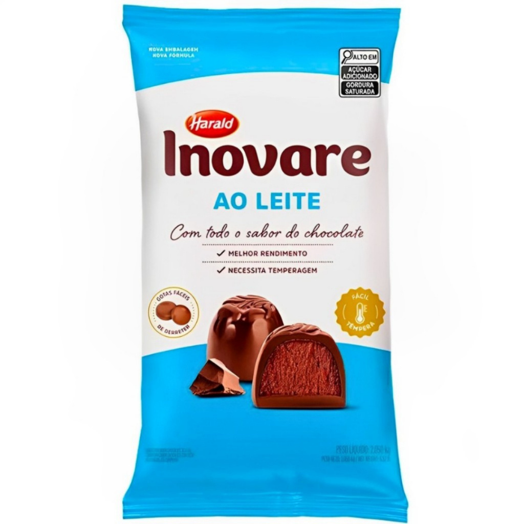 Cobertura Chocolate Ao Leite em Gotas 2,050Kg Inovare - Harald