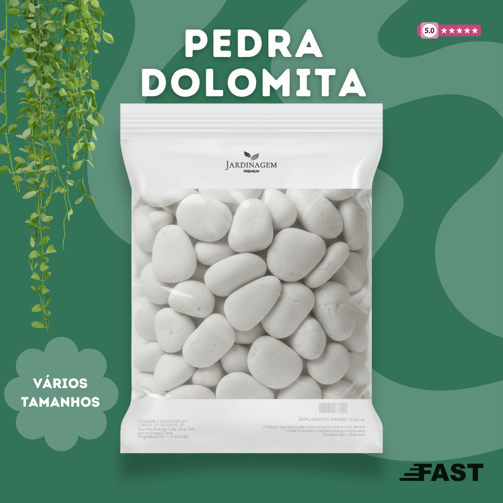 Pedra Seixo Dolomita Branca 1Kg para Jardim, Vasos, Caminhos, Paisagismo, Decoração e Área Externa em Oferta na Shopee