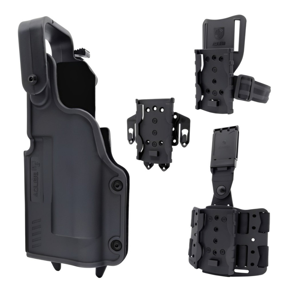 Kit Canhoto Coldre Black Light Speed Perna | Cintura | Plataforma | Adaptador | Strike | Kit Speed