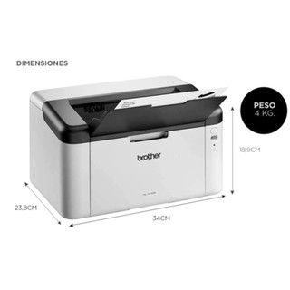 Impressora Brother Hl-1200 Laser Usb Monocromática 220v Caixa Branco/Preto c/NF-e