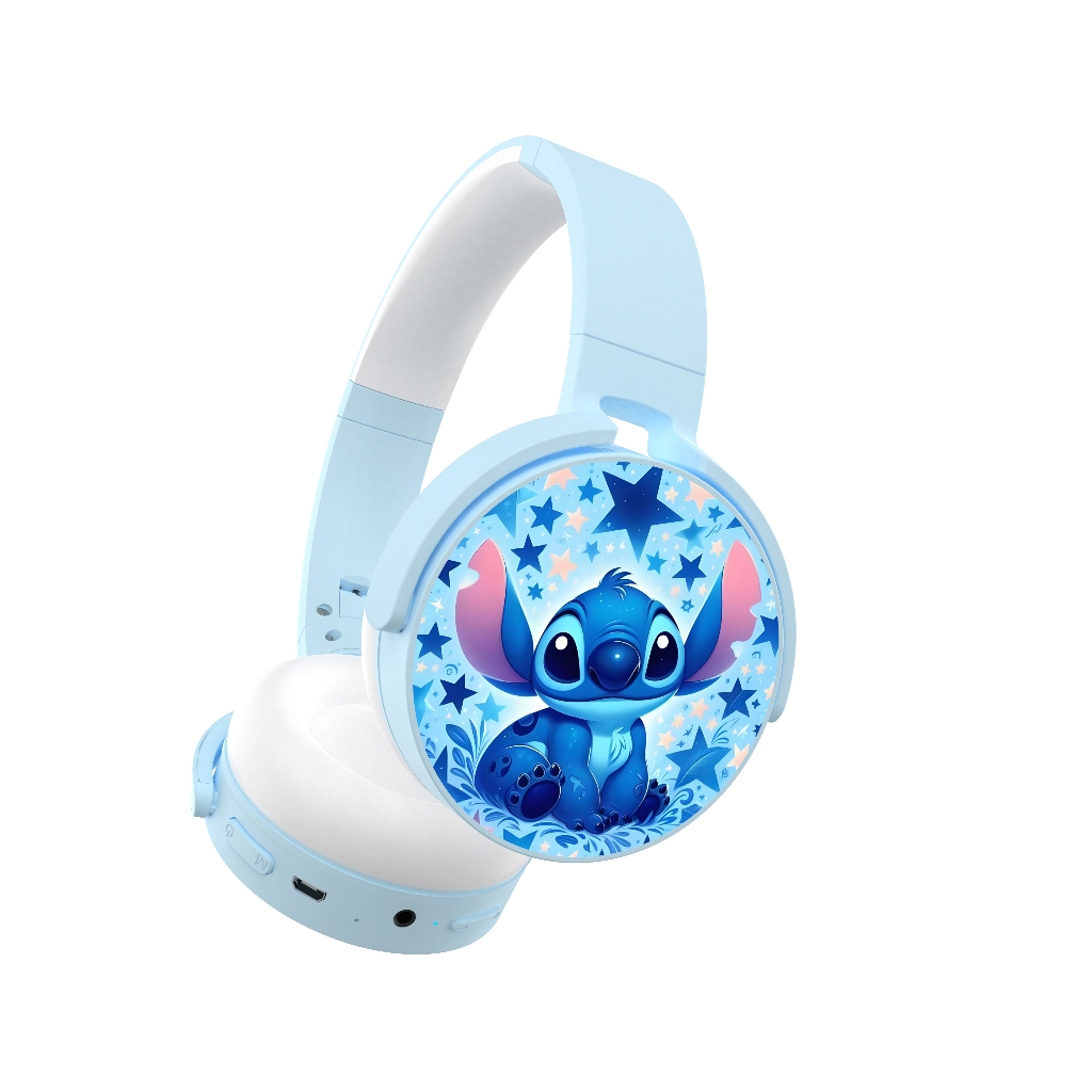 Fone de ouvido Bluetooth estéreo sem fio mickey & minnie stitch em Oferta na Shopee