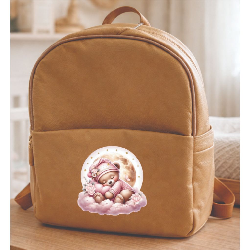 Mochila Bolsa Maternidade Mãe E Bebê Bege Estrela