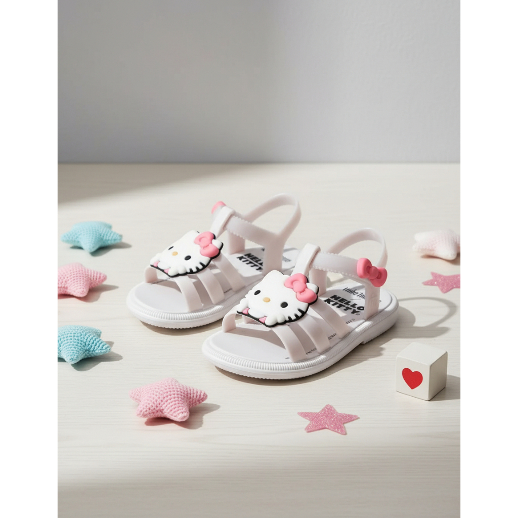 Sandália Criança Infantil Mini Melissa Hip + Hello Kitty BB Original