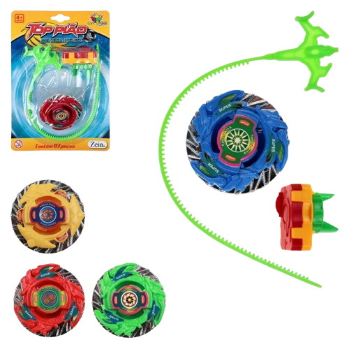 Top Pião - Pião de Defesa com Disparador - Estilo Beyblade