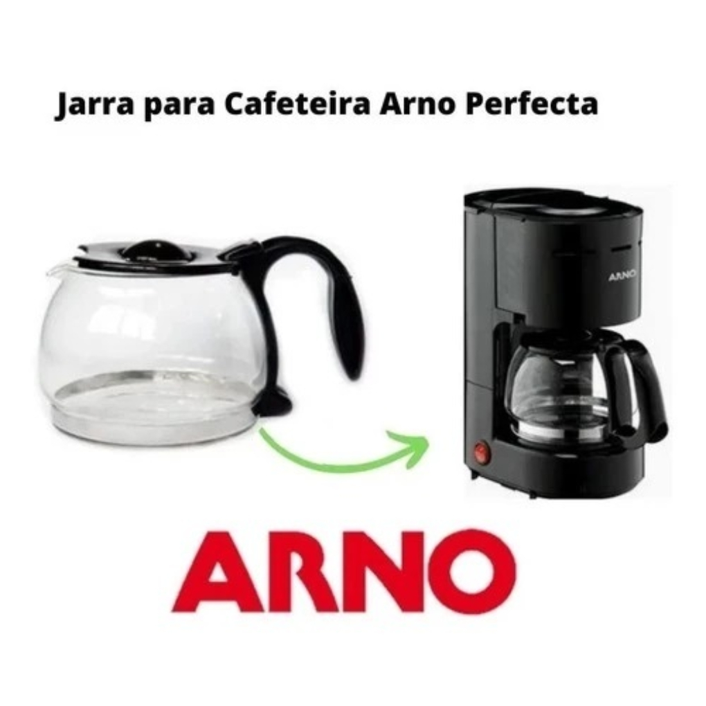 Jarra de Vidro Cafeteira Arno Perfectta Cafp Britânia Cp-12 Arno New Perfectta-REF 535