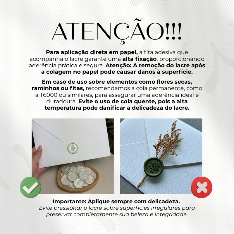 Detalhes do Selo de Cera Branco Perolado Modelos Diversos para Convite e Lembrancinhas Com fita dupla face