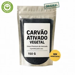 Carvão Ativado Vegetal 150g | Pó Fino | 100% Natural | Uso cosmético, capilar e artesanal