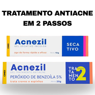 ACNEZIL TRATAMENTO ANTIACNE EM 2 PASSOS – GEL SECATIVO + TRATAMENTO em Oferta na Shopee