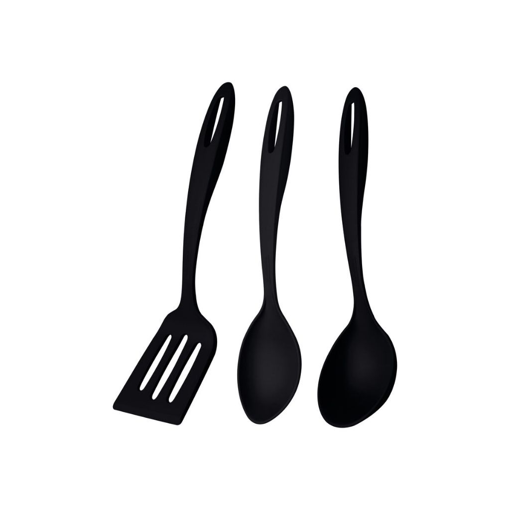 Tramontina Ability Jogo de Utensílios 3 Peças Nylon Preto – Até 180°C