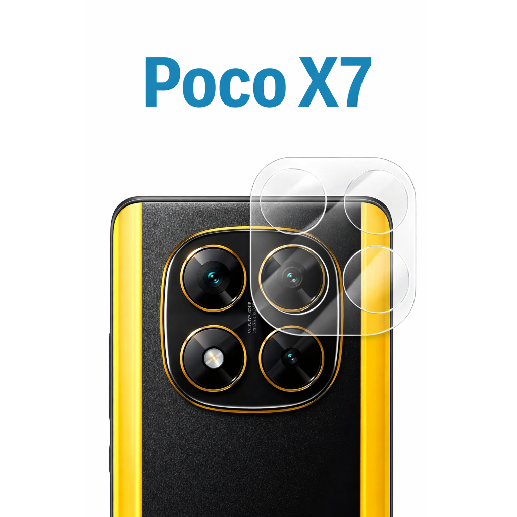 Pelicula Da Lente Para Poco X7 5G Da Camera Vidro Temperado 3D Proteção Completa